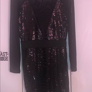 Black sequins dress